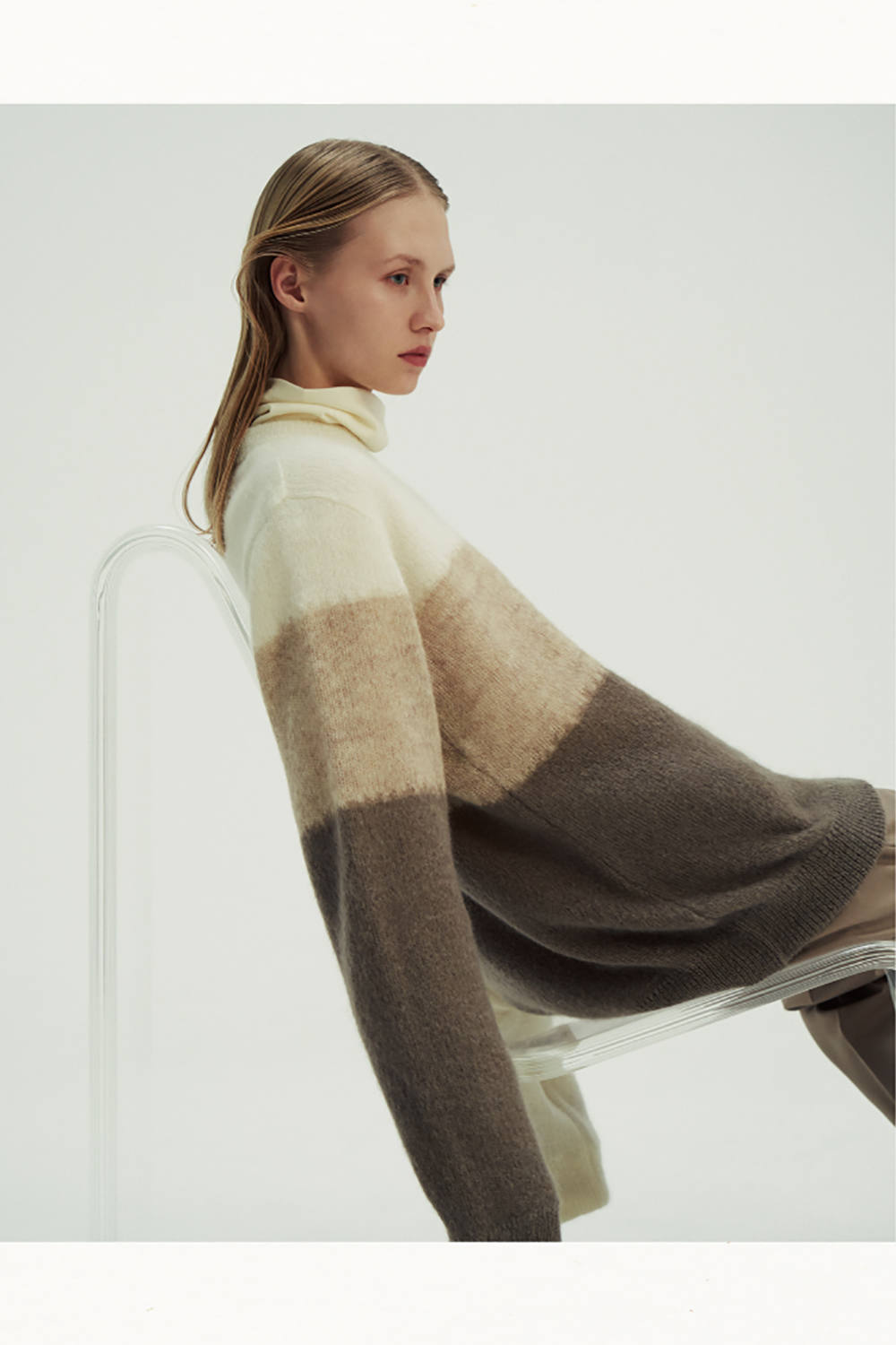 Juha ラスト1点 19aw Mohair Gradation Knit モヘアグラデーションニット Beige Salty